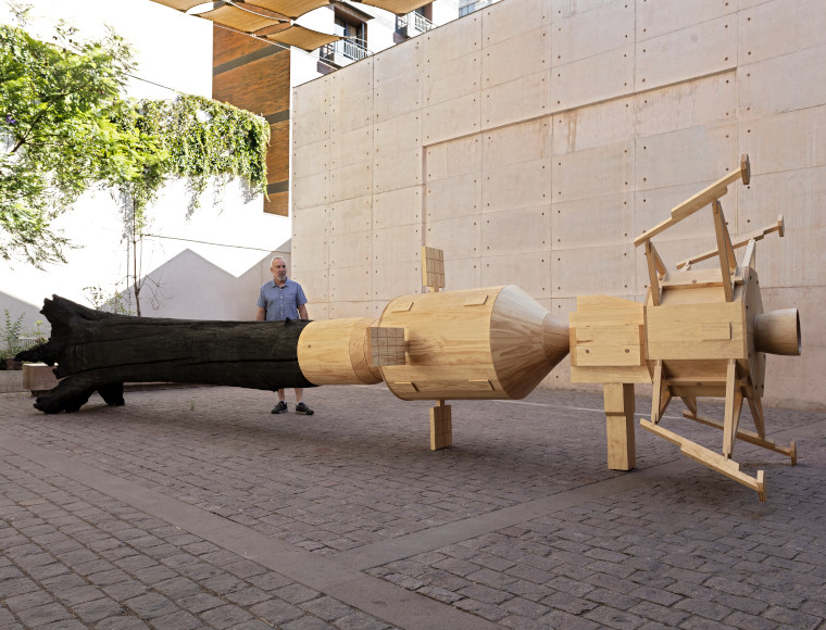 Obra de Cristián Salineros para la exposición Azoico. Foto: Álvaro Mardones.